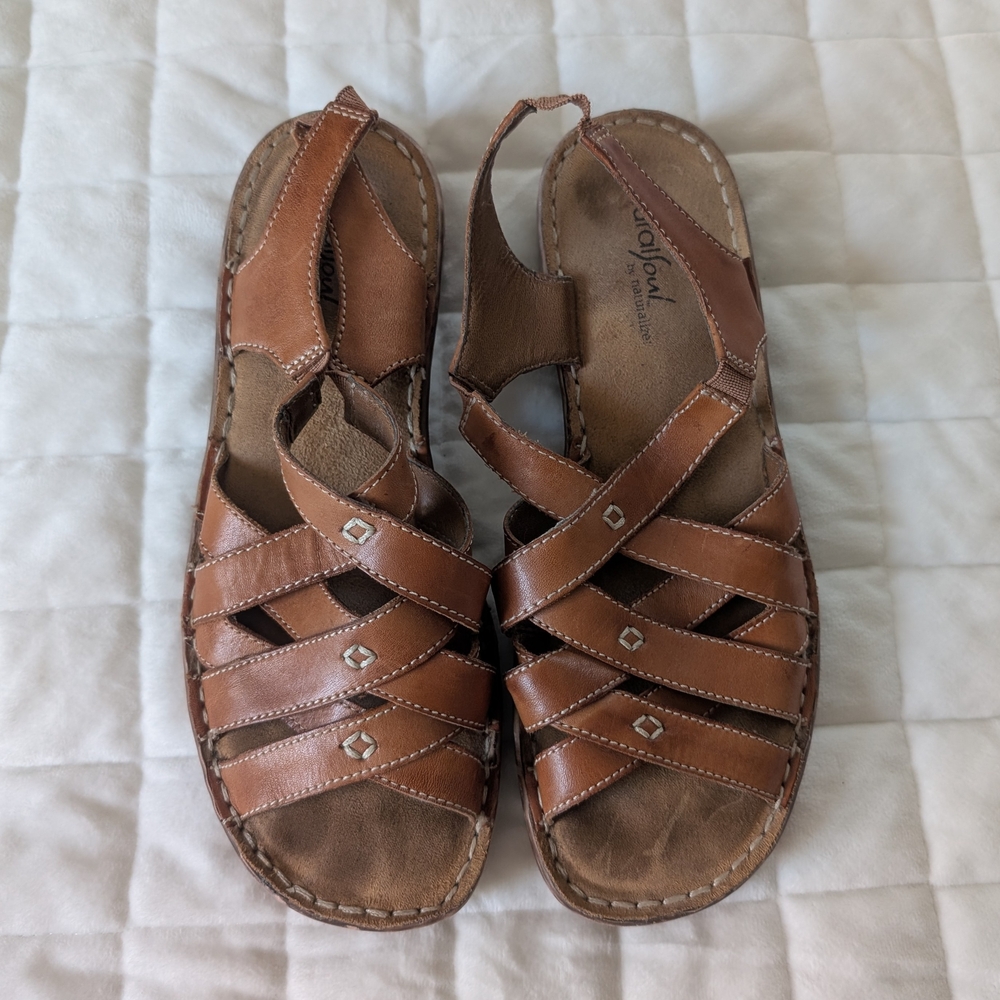 Natural Soul Naturalizer Tan Leather Sandals